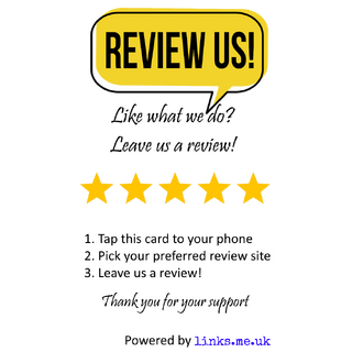 Review Card Five Pack - Generic
